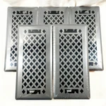 Sierra Grates Decora 4"X10" Latticce Floor Registers Granite Gray (LAT410-GRY-5) Open. Price: $50.00.
