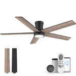 52IN Smart Low Profile Ceiling Fans With Lights Remote,outdoor Indoor Flush M... New. Price: $197.69.
