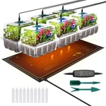 Adawook Clear Seed Starter Trays With Grow Lights & Heat Mat, 72 Cells S... New. Price: $53.94.