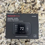 Honeywell THX1200B6 Elitepro S1200 Smart Thermostat, 5" Touchscreen In Black New. Price: $215.00.
