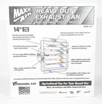 Maxx Air 14 In. Heavy-duty Exhaust Fan With Integrated Automatic Shutter, 4.5 Sq New. Price: $182.87.