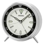 New Seiko Mai Bedroom Alarm Clock Aluminum White Dial Luminous QXE065S. Price: $56.00.