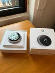 Google Nest T3007ES Wi-fi Learning Thermostat Stainless Steel (open Box). Price: $110.00.