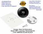 Sale: Google Nest 3RD Gen Learning Thermostat Wifi Smart Mirror Black T3018US Used. Price: $80.95.