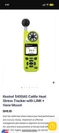 Kestrel 5400 Cattle Heat Stress Tracker New. Price: $430.00.