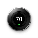 Google Nest Learning Thermostat 3RD Gen T3007ES - Stainless Steel Open. Price: $149.00.