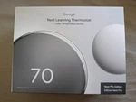 *new* Google Nest Learning Thermostat Silver + Temperature Sensor, Home. Price: $190.00.