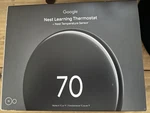 Google Nest Learning Thermostat (4TH Gen) + Temperature Sensor Obsidian New. Price: $189.00.