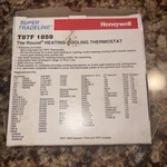 Honeywell T87F 1859 Round Heating & Cooling Thermostat W/base Wall Plate Nos Open. Price: $70.00.