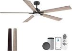 72" Smart Ceiling Fan With Lights, Remote & Wifi Control, Quiet Dc Motor New. Price: $166.99.