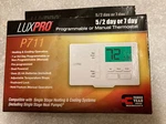 Luxpro Heat Cool Programmable Or Manual Thermostat P711- 5/2 Day New. Price: $28.99.