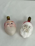 Vtg Santa Claus Shaped Glass Christmas Mik Bulbs Hand-painted Red & White Used. Price: $20.00.