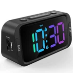 Odokee Digital Dual Alarm Clock For Bedroom: Rgb Electric Black - Digits New. Price: $30.99.