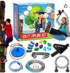 New! Hyponix 120 Zip Line W/bonus Tree Climbers For Kids And Adults Outdoor Fun. Price: $49.99.
