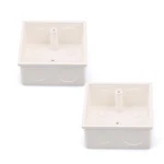 2 Pcs 86X86X38MM White Pvc Flush-type Wall Mounted Single Gang Junction Box New. Price: $17.09.