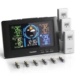 WF-80C Weather Station Wireless Indoor Outdoor 7.5'' Large Color Display With 3 New. Price: $130.69.