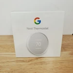 Google Nest Thermostat G4CVZ Programmable Wi-fi Snow New Sealed. Price: $54.99.