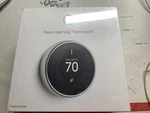 Google T3019US Nest 3RD Gen. Learning Thermostat - Polished Steel New. Price: $145.00.