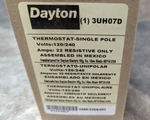 Dayton 3UH07D Single Pole 120/240 Baseboard Thermostat Open. Price: $15.00.