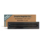 Empire Register 2X14" Steel Air Vent Cover - Modern Contemporary Floor New. Price: $55.73.