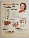 1948 Print Ad Toastmaster Automatic Electric Water Heaters Mcgraw Used. Price: $18.49.