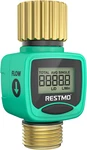 Restmo Water Flow Meter With Brass Inlet & Outlet, Measure Gallon/liter Consumpt New. Price: $48.99.