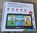 Thermopro TP280 1000FT Home Weather Station, Black New Open Box. Price: $51.99.