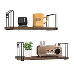 Floating Shelves For Wall Mounted - Set Of 2 American Black Walnut Solid 003 New. Price: $55.98.