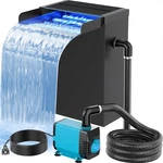 Poposoap 13.4" Stainless Steel Pond Waterfall Spillway W/solar Led Lights Kit New. Price: $212.63.