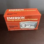 Vintage Emerson Energy-saving Clock Thermostat 1F76-353 Open. Price: $29.99.
