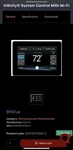 Carrier Infinity System Control With Wi-fi Thermostat New. Price: $595.00.