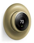 Google Nest Learning Thermostat Wall Plate Cover - Elago Brass New. Price: $13.99.