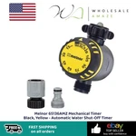 Melnor 65136AMZ Mechanical Timer Black, Yellow Automatic Water Shut-off Open. Price: $19.99.