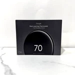 Google-nest Learning Thermostat (4TH Gen) Polished Obsidia W /temperature Sensor Used. Price: $228.95.