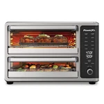 Powerxl Smartsynx Dual Door Air Fryer Oven 8 Presets Stainless Steel TO67D5 Open. Price: $113.99.