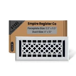 Empire Register Co, Vent Cover - 4X10 Inch, Art & Craft Design, White Finish,... New. Price: $44.41.