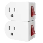 Oviitech 2 Pack Grounded Outlet Wall Tap Adapter With On/off Power New. Price: $11.05.