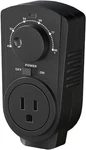 Econohome Adjustable Thermostat - Universal Plugin Dial Control, Black New. Price: $42.29.
