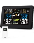 Weather Station Wireless Indoor Outdoor Thermometer, 7.5" Va Display With Rem... New. Price: $48.92.