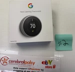 Google Nest Learning Thermostat, 3RD Generation, Stainless Steel A0013 Used #2. Price: $69.95.