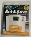 Hunter Set & Save Programmable Thermostat For Heating Cooling 44110 New. Price: $39.99.
