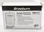 Braeburn 505 Mechanical Thermostat Heat Only Wall Mount 05-01-00198 New. Price: $20.00.
