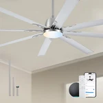 72" Smart Ceiling Fan With Light & Remote, Wifi Alexa, 6-SPEED Dc Motor New. Price: $434.99.