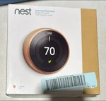 Google Nest Learning Thermostat - 3RD Generation (copper) Open. Price: $80.00.