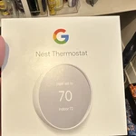 Google Nest Wi-fi Programmable Smart Thermostat, White (GA01334-US) New. Price: $45.00.