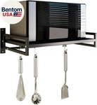 Wall Mount Microwave Oven Shelf Rack For Kitchen Home, Black Carbon Steel Counte New. Price: $82.00.